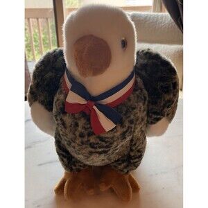 Ty Eagle "Valor" Beanie Buddies Collection Patriotic Red White & Blue 10"